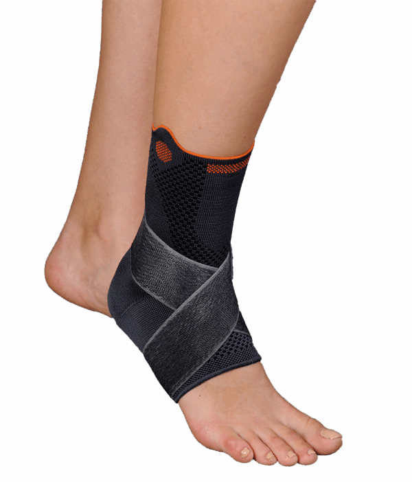 REF-181 Support de Cheville Tricoté avec Bandage