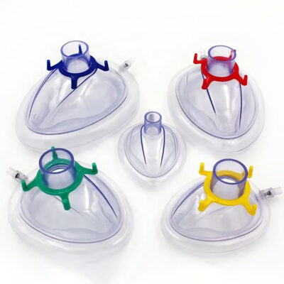 PVC-Anesthesia-Breathing-Oxygen-Mask-with-Upright-Check-Valve